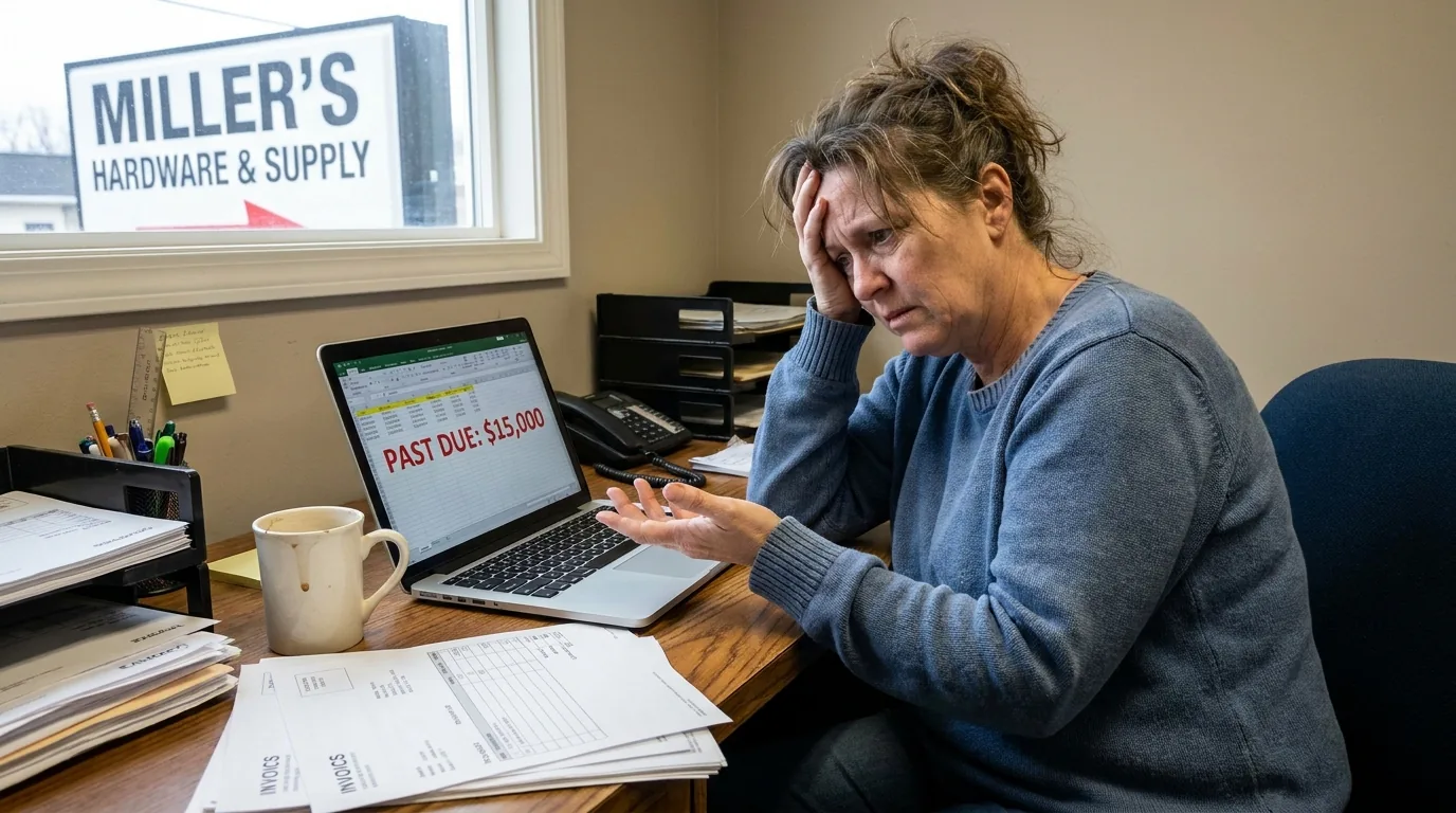 Small business owner stressed over thousands of dollars of past-due invoices