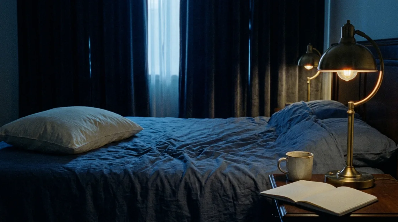 An empty side of a bed at dawn with an undisturbed pillow, conveying absence and doubt
