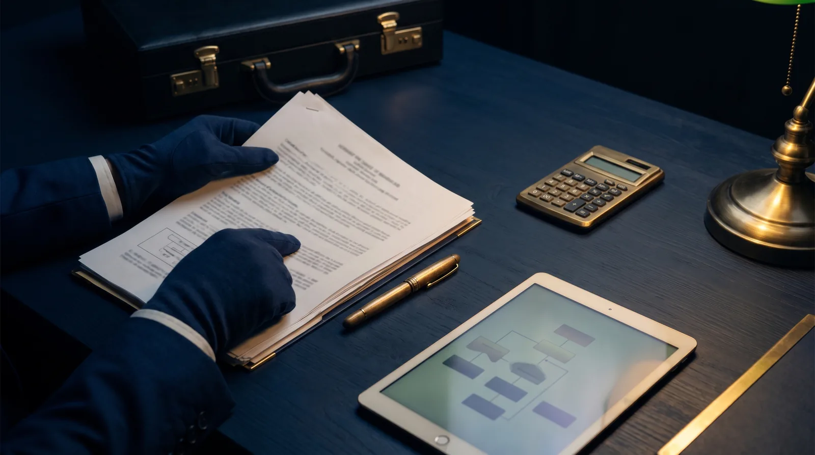 Investigation proposal and quote being reviewed on a desk